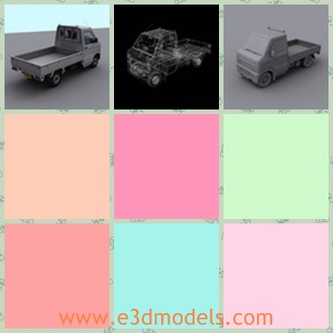 3d model the small truck - This is a 3d model of the small truck,which is large and has a large back.The truck is made with good quality.