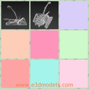 3d model the space rover - This is a 3d model of the space rover,which is a movable robot.The model is convenient to move around.