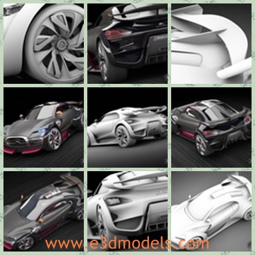 3d model the sports car - This is a 3d model of the electric sports car,which is made with batteries and good quality.