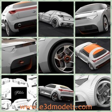 3d model the sports car - This is a 3d model of the sports car,which is made in Korea and popular in the world.