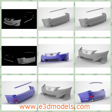 3d model the sports car - This is a 3d model about the sports car,which is the front fender of the car.The model is in low resolution and can be easily adjusted and scaled to fit to your model.