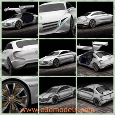 3d model the sports car F 125 - This is a 3d model of the sports car F125,which is famous and made with high quality.The model is rigged and textured.