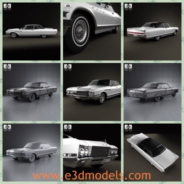 3d model the sports car in 1966 - This is a 3d model of the sports car in 1966,which is famous in 1966 with two doors.The car is provided combined, all main parts are presented as separate parts therefore materials of objects are easy to be modified or removed and standard parts are easy to be replaced.