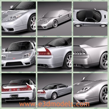 3d  model the sports car in 2005 - This is a 3d model of the sports car in 2005,which is new and modern.The model was the popular racing type in 2005 and 2006.