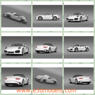 3d model the sports car in 2014 - This is a 3d model of the sports car in 2014,which is modern and popular.The model is convertible and made in high quality.
