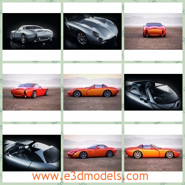3d model the sports car in Britain - This is a 3d model of the sports car in Britain,which is orange and special.The first products of the car were made in 1998 and it was popular in the following years.