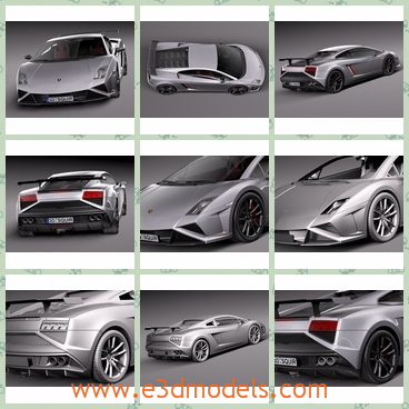 3d model the sports car in the futuristic style - This is a 3d model of the sports car,which is the supercar and is made in Italy.The car has the most fashional equipments.