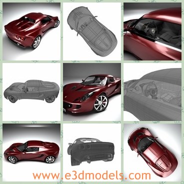 3d model the sports car made in 1996 - This is a 3d model of the sports car made in 1996,which is modern and special.The color is special and charming.