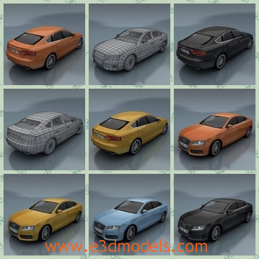 3d model the sports car of Audi - This is a 3d model of the sports car of Audi,which is modern and made in high quality.The model is famous in the world.