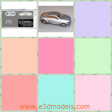 3d model the sports car of Audi - This is a 3d model of the sports car of Audi,which is famouse around the world.The model is shining and charming.