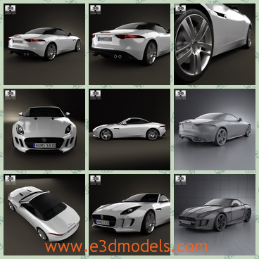 3d model the sports car of Britain - This is a 3d model of the sports car of Britain,which is the type in 2013 and the car has 2 doors.