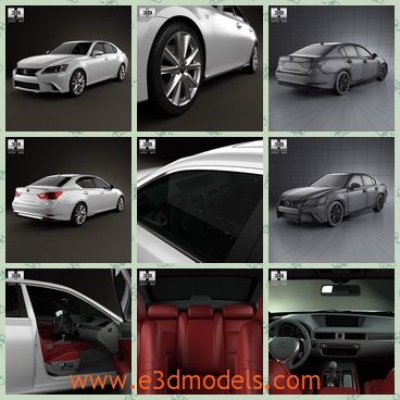 3d model the sports car of Lexus - This is a 3d model of the sports car of Lexus,which is modern and made in high quality.The model is made in 2012 with two doors.