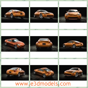 3d model the sports car of Nissan - This is a 3d model of the sports car of Nissan,which is the famous Japanese type.The model is modern and popular.