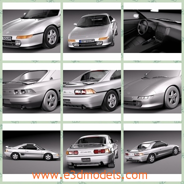 3d model the sports car of toyota - This is a 3d model of the sports car of Toyota,which is a brand of Japan.The model was famous in the years of 1994,1995,1996 and 1997.