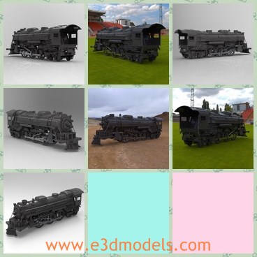 3d model the steam train - This is a 3d model of the steam train,which was named the Pacific as the first locomotives of the style were shipped across the Pacific Ocean to New Zealand.