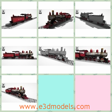 3d model the steam with animated textures - This is a 3d model of the stean with animated texture,which is modern and new in the railway.The model is practical.
