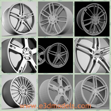 3d model the steel wheel - This is a 3d model of the steel wheel,which is new and made with stainless steel.The wheel is suitable for any types of cars.