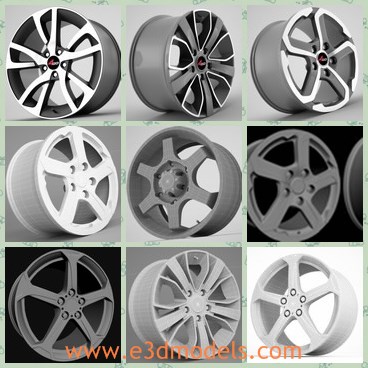 3d model the steel wheels - This is a 3d model of the steel wheels,which is detailed and textured.The wheels are made with good quality and can be used in different cars.