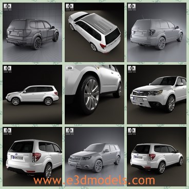 3d model the SUV of Japan - This is a 3d model of the SUV of Japan,which is spacious and modern.The model was made in 2011 and popular in many countries.