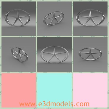 3d model the symbol of Jianghuai automobile - This is a 3d model of the symbol of Jianghuai automobile,which is a Chinese state-owned automobile and commercial vehicle manufacturer. The company is based in Hefei, Anhui Province, China.