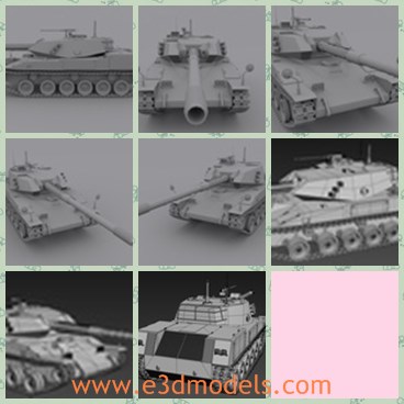 3d model the tank - This is a 3d model of the American tank,which is armoured and made in details.The model was firstly developed in the years 1983-1984 in the company Cadillac Gage Textron for export and to participate in the AGS.