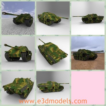 3d model the tank - This is a 3d model of the tank,which was named as &quotHunting Panther".The model was a tank destroyer built by Nazi Germany during World War II based on the chassis of the Panther tank.