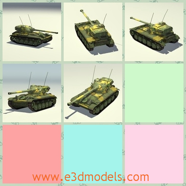 3d model the tank from  French - This is a 3d model of the tank from French,which is large and modern.The model is exported to many countries in the world,such as Israel,Mexico and Venezeula.