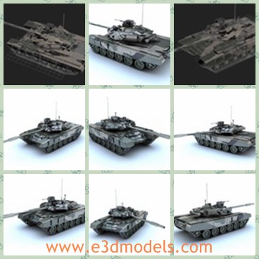 3d model the tank in Russian army - This is a 3d model of the tank in Russian army,which is large and heavy.The model is the main battle during the war time.The model is the most powerful weapon in Russia.