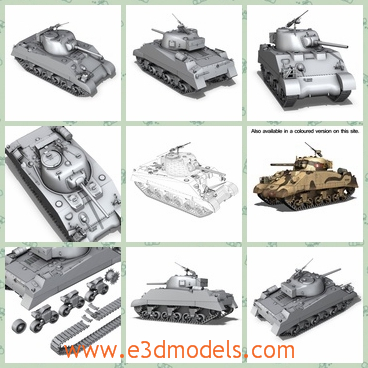 3d model the tank in the army - This is a 3d model of the tank in the army,which is large and heavy.The model is presented by several parts.