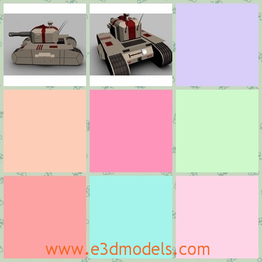 3d model the tank in the space - This is a 3d model of the tank in the space,which is small and cute.The tank is used in the military.