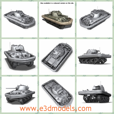3d model the tank in water - This is a 3d model of the tank in water,which is used in the World War Two in the Normandy in 1945 and the shape was well protected.