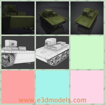 3d model the tank of Soviet Union - This is a 3d model of the tank,which is implemented in the program Blender 2.66, and then exported to other 3D formats