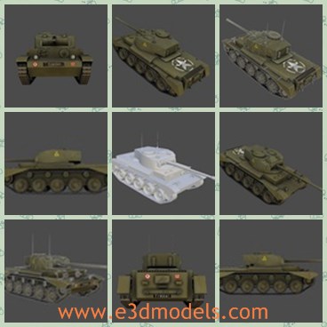 3d model the tank with a star on it - THis is a 3d model of the tank,which has a star on the top.The model is the most popular one in the military.