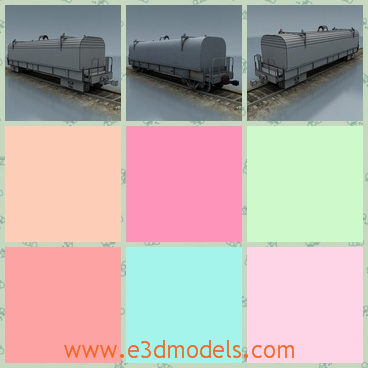 3d model the tanker car - This is a 3d model of the tanker car,which is modern and spacious.The model is also called the boxcar and it usually used to deliver cargos.