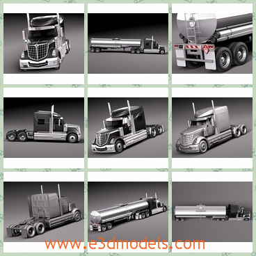 3d model the tanker truck - This is a 3d model of the tanker truck,which is large and heavy.The model is made in the old style but it is so practical nowadays.