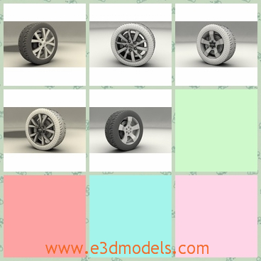 3d model the tire of Nissan - This is a 3d model of the new tire of Nissan,which is made in Japan and the quality can be guarteed.