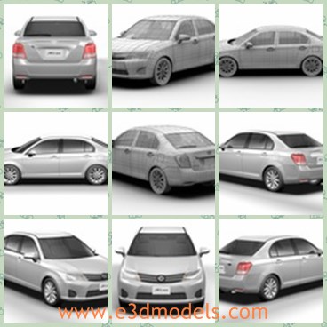 3d model the Toyota car - This is a 3d model of the Toyota car,which is modern and popular in the world.The creation of the car is finished by several countries.