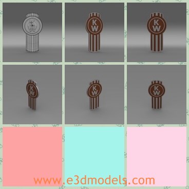 3d model the trademark of cars - This is a 3d model of the trademarkd of cars,which is a manufacturer of medium and heavy-duty Class 8 trucks based in Kirkland, Washington, United States, a suburb of Seattle, Washington.