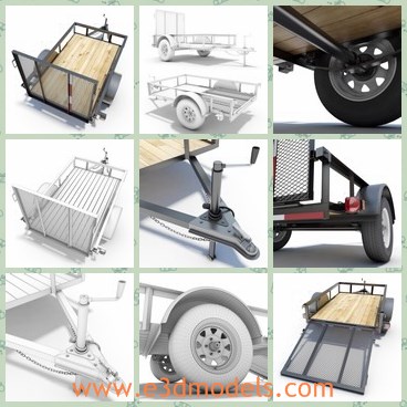 3d model the trailer - THis is a 3d model of the trailer,which is detailed and common in the industries.
