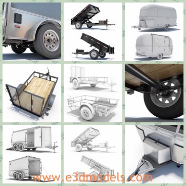 3d model the trailer - This is a 3d model of the trailer,which is large and modern.For detailed information please have a look at the individual products.