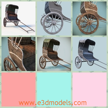 3d model the trailer - This is a 3d model of the trailer,which is old and practical.The model is made with special material,so it is stable and lasting for a long period.