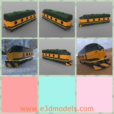 3d model the train - This is a 3d model about the train,which is special and different from the real one in the life.The model is the head of the train.