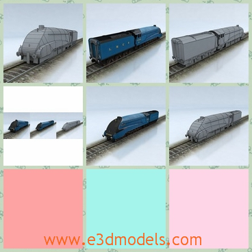 3d model the train - This is a 3d model of the train,which is staying on the rail.The model has special shape.