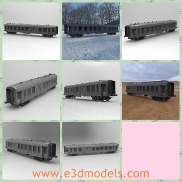 3d model the train car - This is a 3d model of the train car,which is made in the American style.The British call this kind of car a &quotgoods van",which is enclosed and generally used to carry general freight.