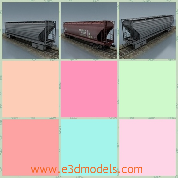 3d model the train in special shape - This is a 3d model of the train in special shape,which is the cargo train.The model is modern and convenient.