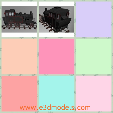 3d model the train in the ancient time - This is a 3d model of the train in the ancient time,which is supported by coals.The model is the old fashion at that time.