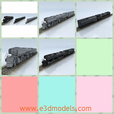 3d model the train on the railroad - This is a 3d model of the train on the railroad,which is not long and locomotive.The mode was made in high quality.