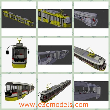 3d model the tram looks like a train - This is a 3d model of the tram looks like a train,which is the train in the city and it goes safely and steadily.