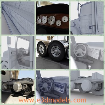3d model the truck - This is a 3d model of the truck,which is large and produced to delivering.The model is available,which can be imported in any 3D application.