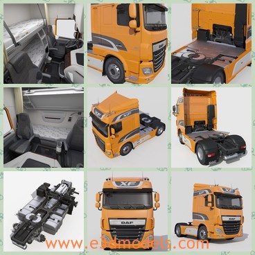3d model the truck - This is a 3d model of the truck,which is alrge and heavy.The model was made in 2013 with high quality.